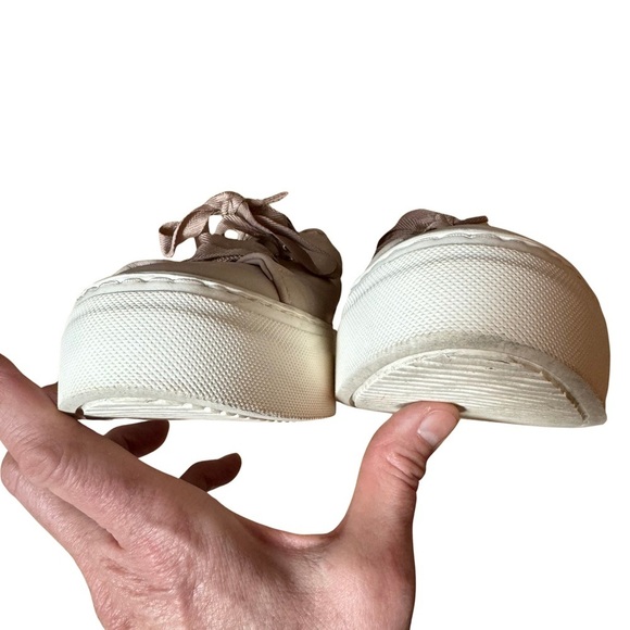 AGL Leather Platform Sneakers Blush Pink Casual Attilio Giusti Leombruni Sz 40.5 - Picture 13 of 16